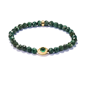 Thomas Sabo Elyndra Armband Beads Grün Auge 18k Vergoldung A2210-472-6 bei Juwelier am Schloss in Schwetzingen Baden-Württemberg