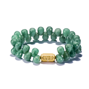 Thomas Sabo Elyndra Armband Beads Grün Zweireihig 18k Vergoldung A2215-414-6 bei Juwelier am Schloss in Schwetzingen Baden-Württemberg
