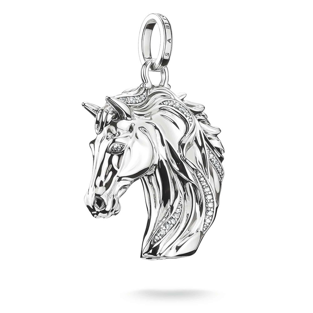 Thomas Sabo Elyndra Elyndra Pferdeanhänger mit Zirkonia Silber geschwärzt PE989-643-21 bei Juwelier am Schloss in Schwetzingen Baden-Württemberg