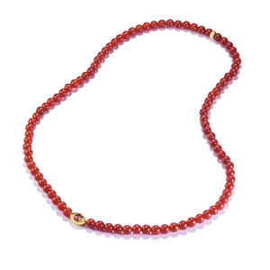 Thomas Sabo Elyndra Kette Roter Achat Beads Elyndra 18k Vergoldung KE2332-414-10 bei Juwelier am Schloss in Schwetzingen Baden-Württemberg
