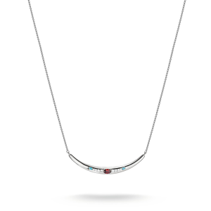 Thomas Sabo Elyndra Kette Roter Zirkoniastein Halbform Elyndra Silber KE2330-166-7 bei Juwelier am Schloss in Schwetzingen Baden-Württemberg