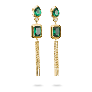 Thomas Sabo Elyndra Ohrringe Grüne Steine 18k Vergoldung H2336-971-6 bei Juwelier am Schloss in Schwetzingen Baden-Württemberg