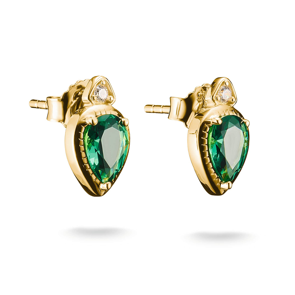 Thomas Sabo Elyndra Ohrstecker Grüne Steine Elyndra 18k Vergoldung H2333-971-6 bei Juwelier am Schloss in Schwetzingen Baden-Württemberg