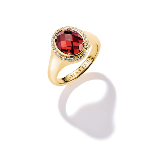 Thomas Sabo Elyndra Ring Roter Zirkoniastein 18k Vergoldung TR2507-414-10 bei Juwelier am Schloss in Schwetzingen Baden-Württemberg