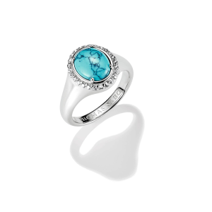 Thomas Sabo Elyndra Ring Rund Türkis Silber TR2507-405-17 bei Juwelier am Schloss in Schwetzingen Baden-Württemberg