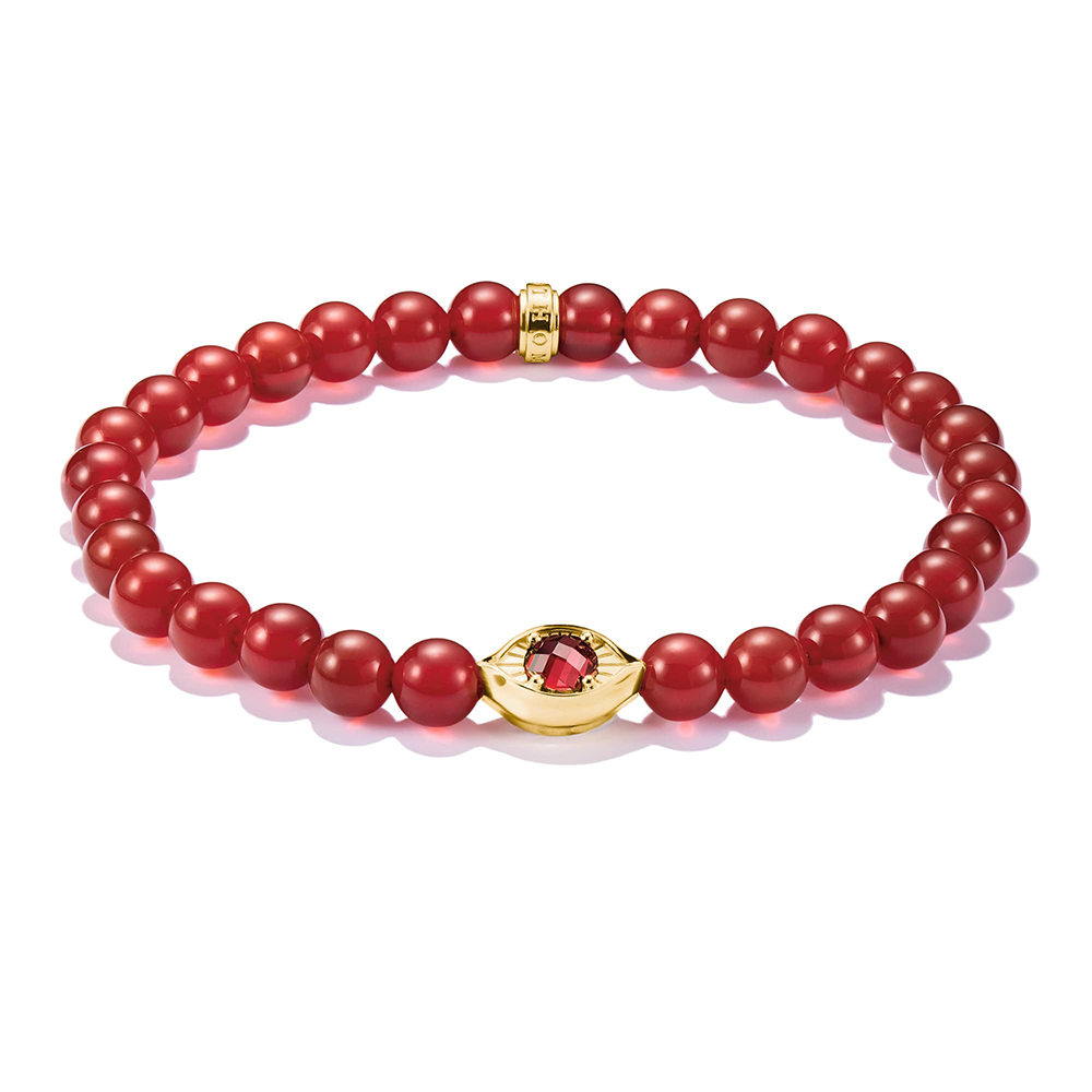 Thomas Sabo Elyndra Armband Beads Rot Auge 18k Vergoldung A2210-414-10 bei Juwelier am Schloss in Schwetzingen Baden-Württemberg