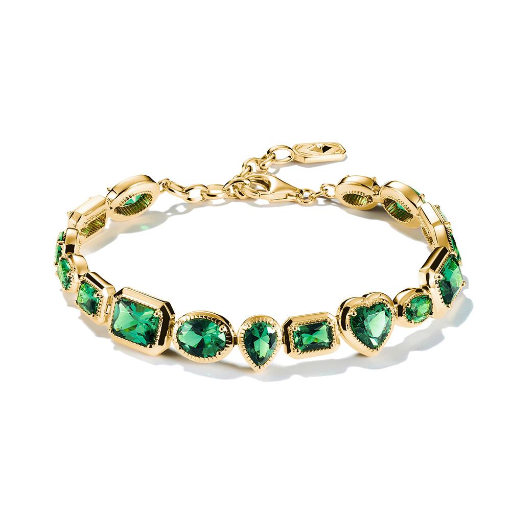 Thomas Sabo Elyndra Armband grüne Steine 18k Vergoldung A2217-472-6 bei Juwelier am Schloss in Schwetzingen Baden-Württemberg