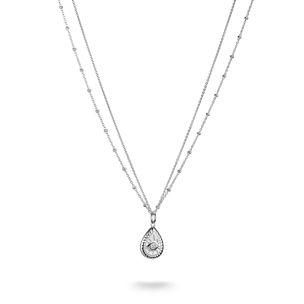 Thomas Sabo Elyndra Kette Doppelkette Zirkonia Elyndra-Auge Silber KE2333-051-14 bei Juwelier am Schloss in Schwetzingen Baden-Württemberg