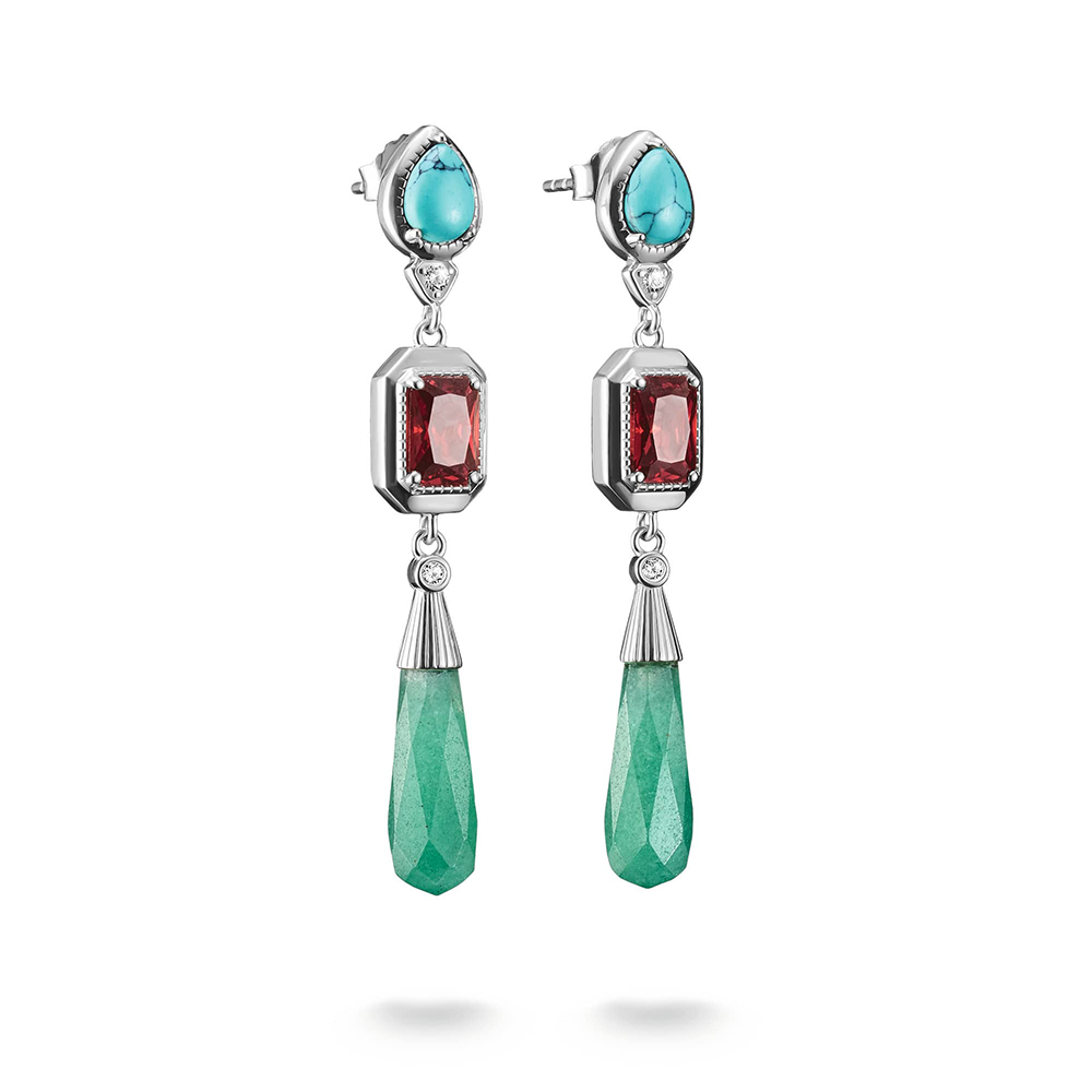 Thomas Sabo Elyndra Ohrringe bunte Steine Elyndra Silber H2332-405-7 bei Juwelier am Schloss in Schwetzingen Baden-Württemberg