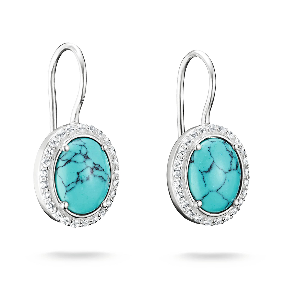 Thomas Sabo Elyndra Ohrringe Türkise Ovale Steine Silber H2337-405-17 bei Juwelier am Schloss in Schwetzingen Baden-Württemberg