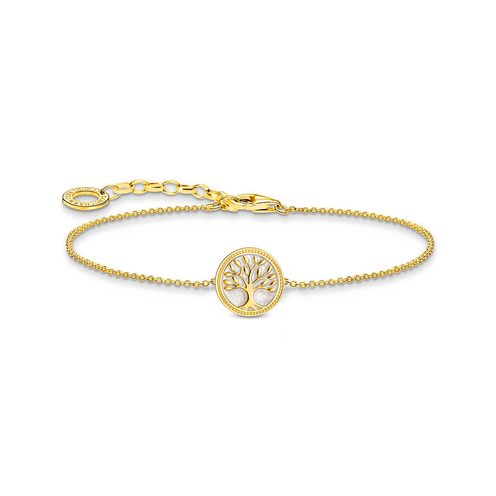 Thomas Sabo Essentials Armband mit Tree-of-Love-Anhänger und weißer Emaille vergoldet A2160-427-39 bei Juwelier am Schloss in Schwetzingen Baden-Württemberg
