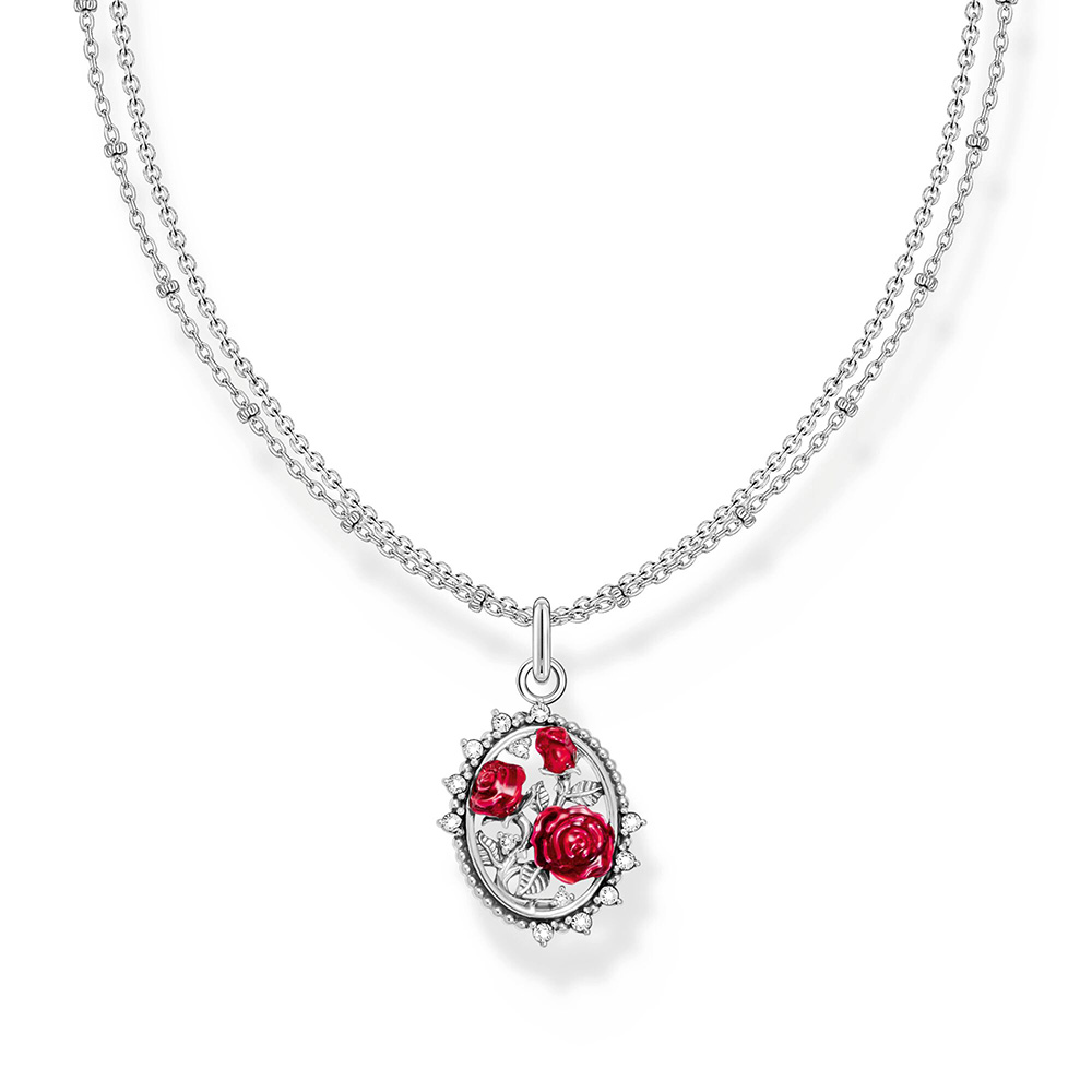 Thomas Sabo True Romance Kette mit Anhänger Roses Romance Silber KE2302-691-10 bei Juwelier am Schloss in Schwetzingen Baden-Württemberg