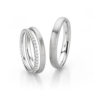 Fischer Trauringe Diamantringe Trauring-Triset Traumtänzer 31-05060 / 07-02601 bei Juwelier am Schloss in Schwetzingen Baden-Württemberg