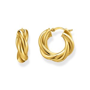 Thomas Sabo Bold Elegance Creolen gedrehtes Design vergoldet CR742-413-39 bei Juwelier am Schloss in Schwetzingen Baden-Württemberg