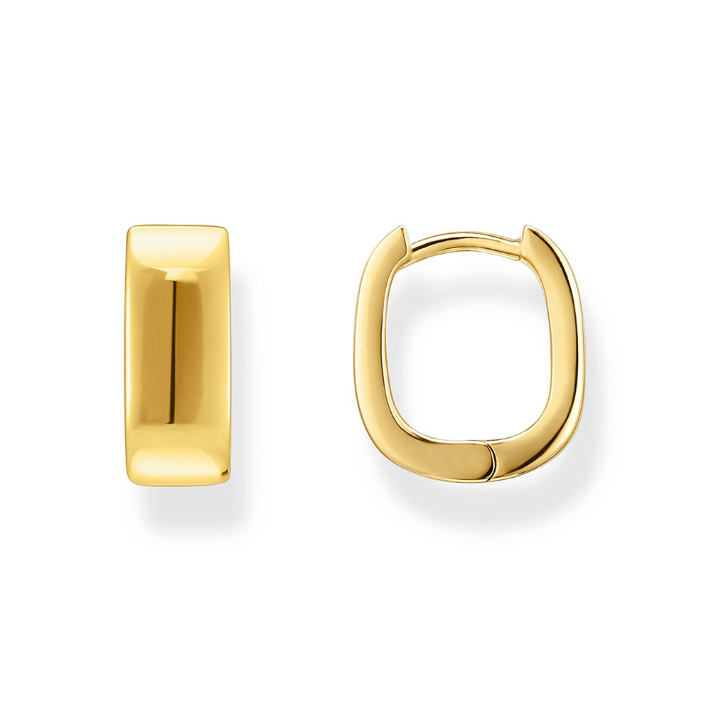 Thomas Sabo Bold Elegance Creolen mit eckiger Form vergoldet CR743-413-39 bei Juwelier am Schloss in Schwetzingen Baden-Württemberg