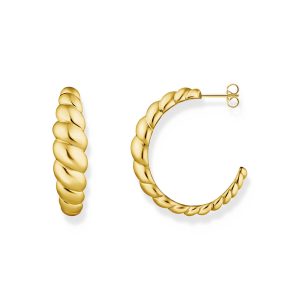 Thomas Sabo Bold Elegance Creolen organische Formen vergoldet CR758-413-39 bei Juwelier am Schloss in Schwetzingen Baden-Württemberg