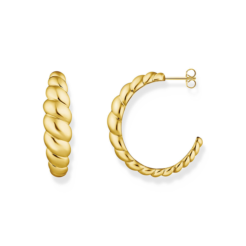 Thomas Sabo Bold Elegance Creolen organische Formen vergoldet CR758-413-39 bei Juwelier am Schloss in Schwetzingen Baden-Württemberg