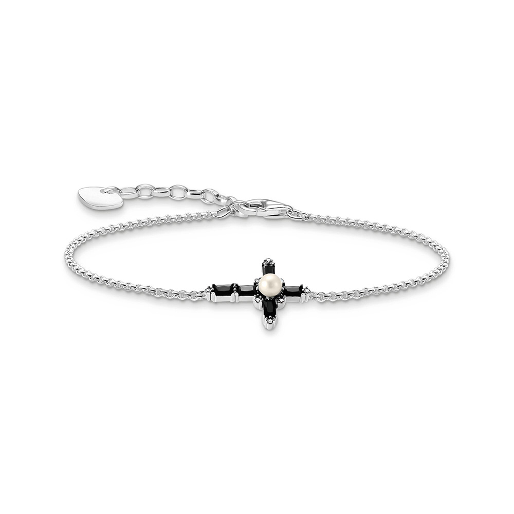 Thomas Sabo True Romance Armband mit schwarzen Steinen Kreuz Cross Romance Silber A2173-167-11 bei Juwelier am Schloss in Schwetzingen Baden-Württemberg