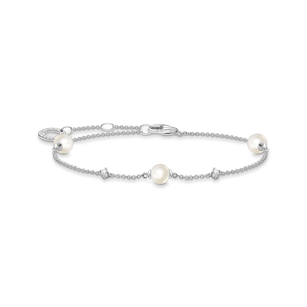 Thomas Sabo True Romance Armband Perlen mit weißen Steinen silber A2038-167-14 bei Juwelier am Schloss in Schwetzingen Baden-Württemberg