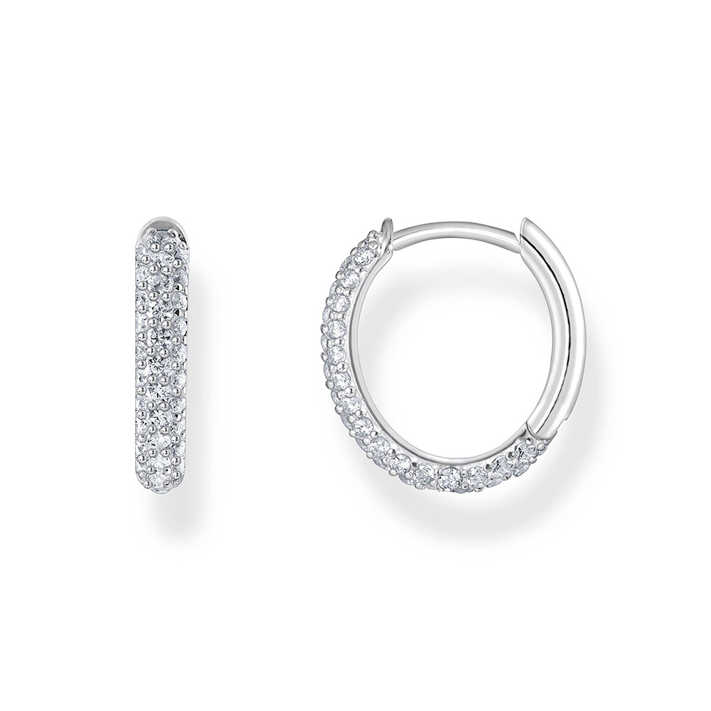 Thomas Sabo True Romance Creolen mit weißem Zirkonia-Pavé Silber CR730-051-14 bei Juwelier am Schloss in Schwetzingen Baden-Württemberg