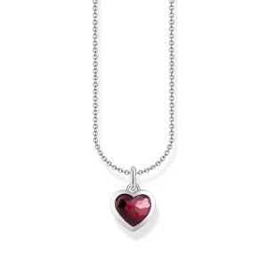 Thomas Sabo True Romance Kette mit dunkelrotem Herz-Anhänger Silber KE2268-051-10 bei Juwelier am Schloss in Schwetzingen Baden-Württemberg