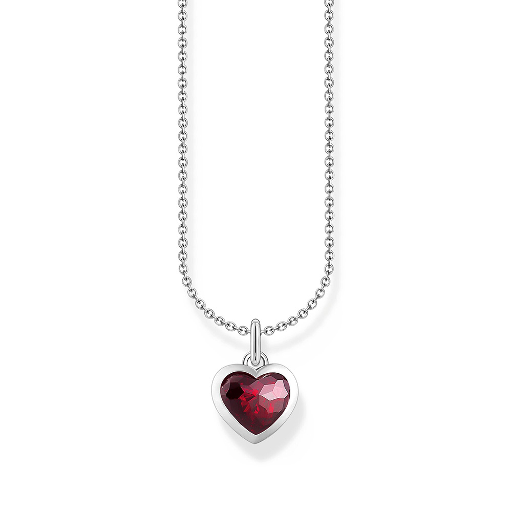 Thomas Sabo True Romance Kette mit dunkelrotem Herz-Anhänger Silber KE2268-051-10 bei Juwelier am Schloss in Schwetzingen Baden-Württemberg
