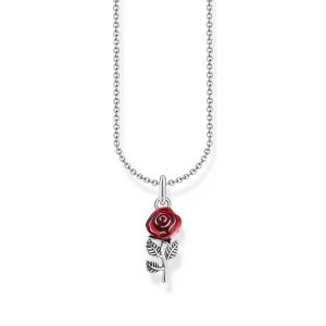 Thomas Sabo True Romance Kette mit rotem Rosen-Anhänger Silber KE2219-664-10 bei Juwelier am Schloss in Schwetzingen Baden-Württemberg