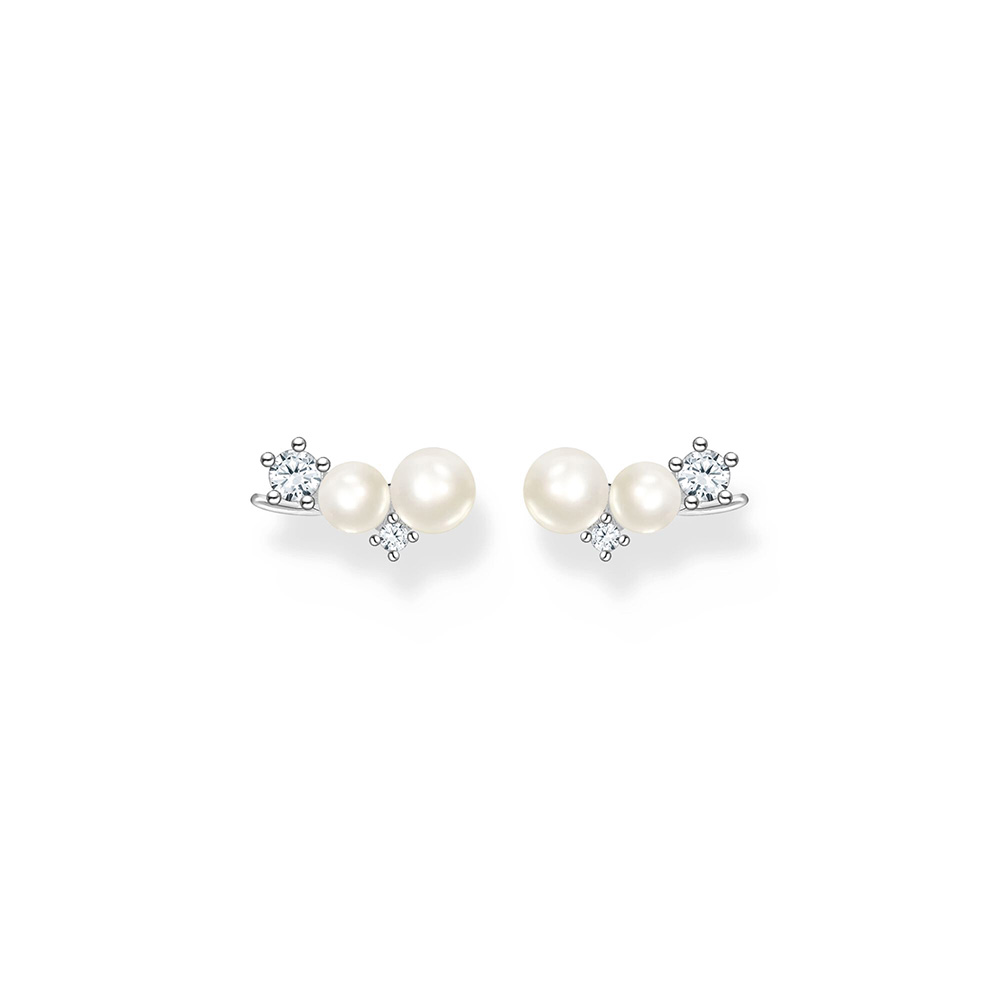 Thomas Sabo True Romance Ohrringe Ear Climber Perlen mit weißen Steinen silber H2211-167-14 bei Juwelier am Schloss in Schwetzingen Baden-Württemberg