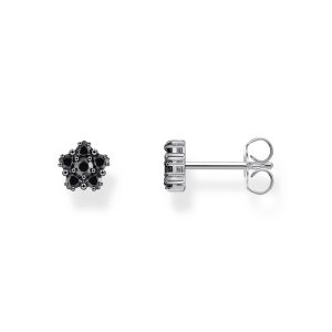 Thomas Sabo True Romance Ohrstecker in floralem Design mit schwarzen Steinen Silber geschwärzt H2297-643-11 bei Juwelier am Schloss in Schwetzingen Baden-Württemberg