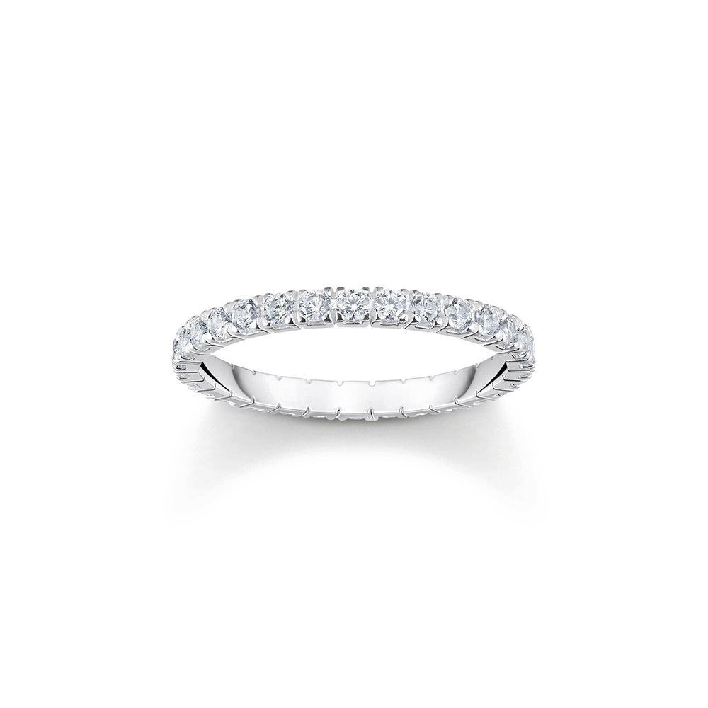 Thomas Sabo True Romance Ring in zartem Design mit weißen Steinen Silber TR2467-051-14 bei Juwelier am Schloss in Schwetzingen Baden-Württemberg