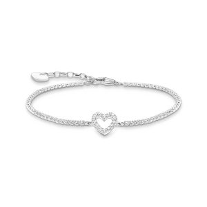 Thomas Sabo True Romance Tennisarmband Herz mit weißen Steinen Silber A2177-051-14 bei Juwelier am Schloss in Schwetzingen Baden-Württemberg