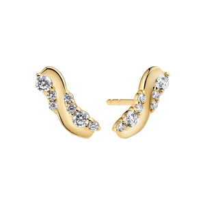 Sif Jakobs Ellera Earrings Ellera Waves Altro SJ-E2759-CZ-YG bei Juwelier am Schloss in Schwetzingen Baden-Württemberg