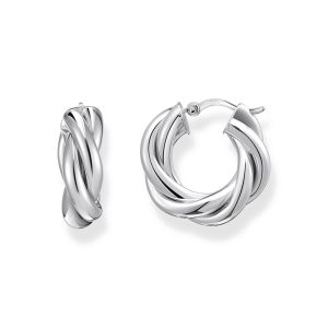 Thomas Sabo Bold Elegance Creolen gedrehtes Design Silber CR742-001-21 bei Juwelier am Schloss in Schwetzingen Baden-Württemberg