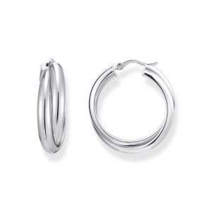 Thomas Sabo Bold Elegance Creolen verschlungenes Design Silber CR738-001-21 bei Juwelier am Schloss in Schwetzingen Baden-Württemberg