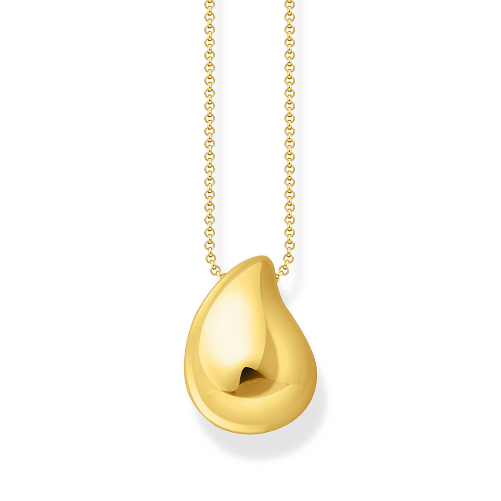 Thomas Sabo Bold Elegance Kette mit Anhänger in organischer Tropfenform vergoldet KE2281-413-39 bei Juwelier am Schloss in Schwetzingen Baden-Württemberg