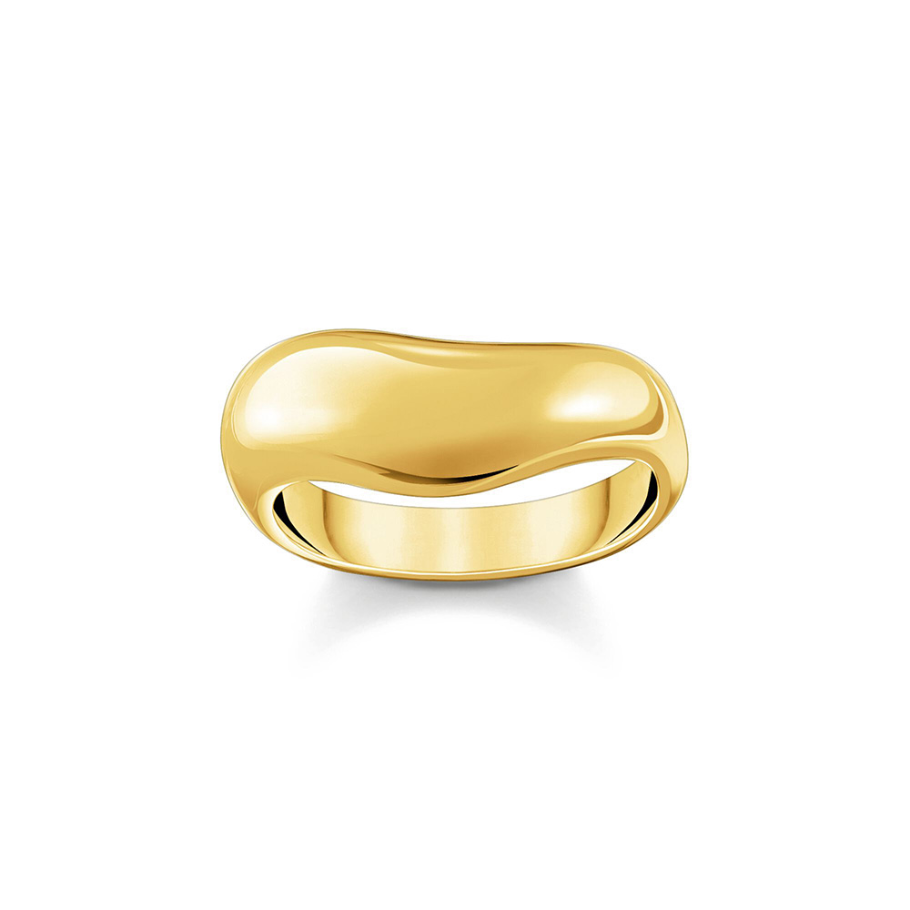 Thomas Sabo Bold Elegance Ring mit geschwungener Form vergoldet TR2473-413-39 bei Juwelier am Schloss in Schwetzingen Baden-Württemberg