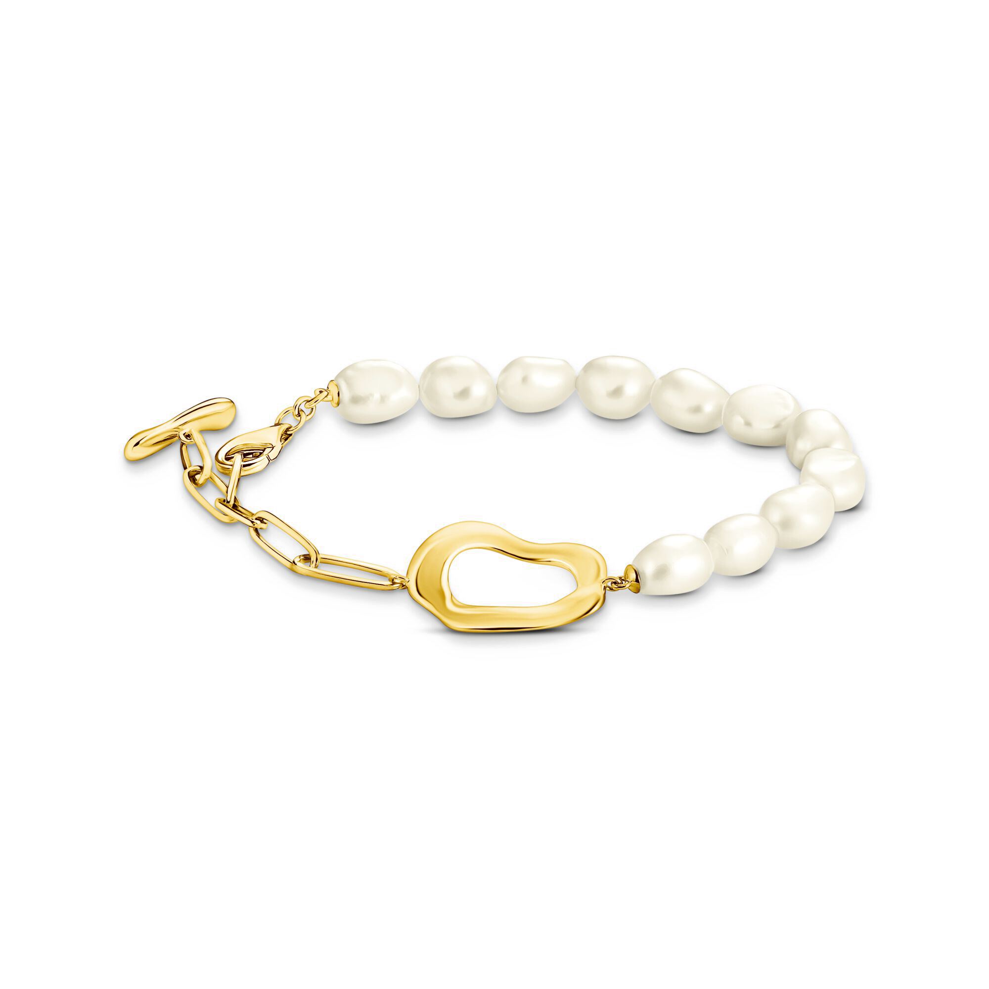 Thomas Sabo Perlenarmband Natural Beauty vergoldet A2190-430-14 bei Juwelier am Schloss in Schwetzingen Baden-Württemberg