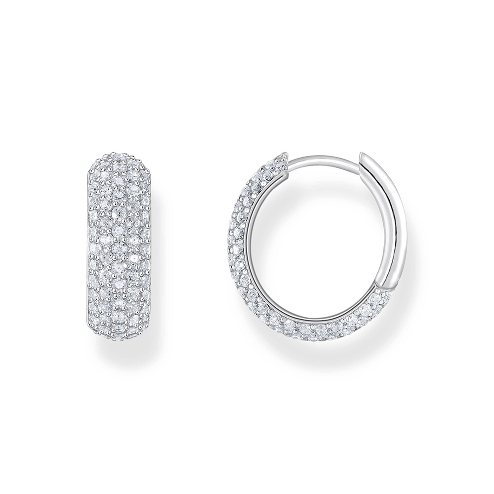 Thomas Sabo True Romance Creolen mit weißem Zirkonia-Pavé Silber CR731-051-14 bei Juwelier am Schloss in Schwetzingen Baden-Württemberg