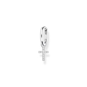 Thomas Sabo True Romance Einzel Creole mit Kreuz Anhänger silber CR709-051-14 bei Juwelier am Schloss in Schwetzingen Baden-Württemberg
