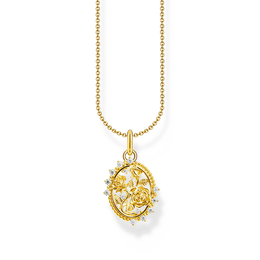 Thomas Sabo True Romance Kette mit Anhänger Roses Romance vergoldet KE2301-414-14 bei Juwelier am Schloss in Schwetzingen Baden-Württemberg