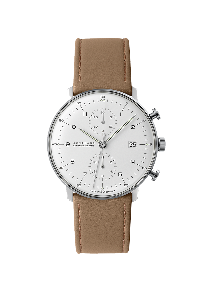 Junghans Junghans Max Bill Max Bill Chronoscope 027/4502.04 bei Juwelier am Schloss in Schwetzingen Baden-Württemberg