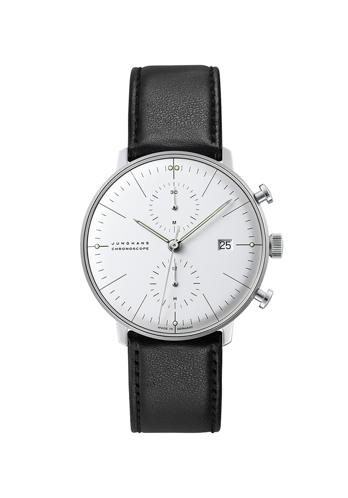 Junghans Junghans Max Bill Max Bill Chronoscope 027/4600.04 bei Juwelier am Schloss in Schwetzingen Baden-Württemberg