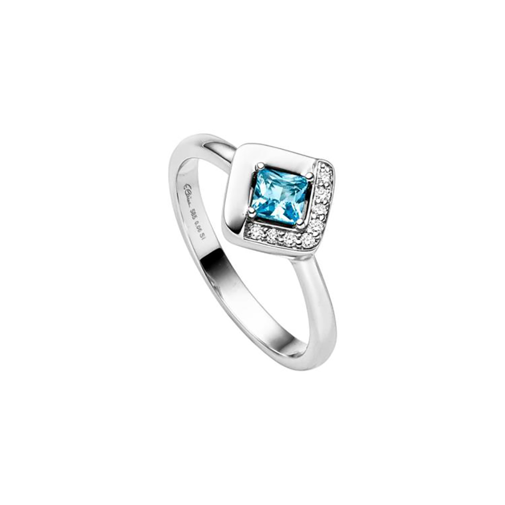 Elaine Firenze Ring mit Brillanten & Swiss Blautopas 75059060R_3W bei Juwelier am Schloss in Schwetzingen Baden-Württemberg