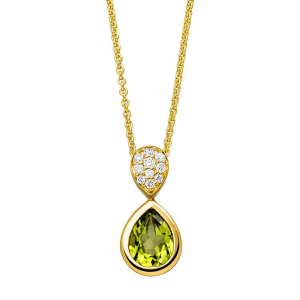 Elaine Firenze Anhänger mit Kette mit Brillanten & Peridot 75021912K_3G bei Juwelier am Schloss in Schwetzingen Baden-Württemberg