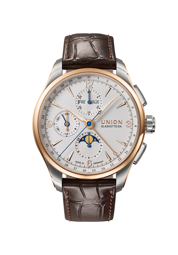 Union Glashütte Belisar Belisar Chronograph Mondphase D907.425.46.017.01 bei Juwelier am Schloss in Schwetzingen Baden-Württemberg