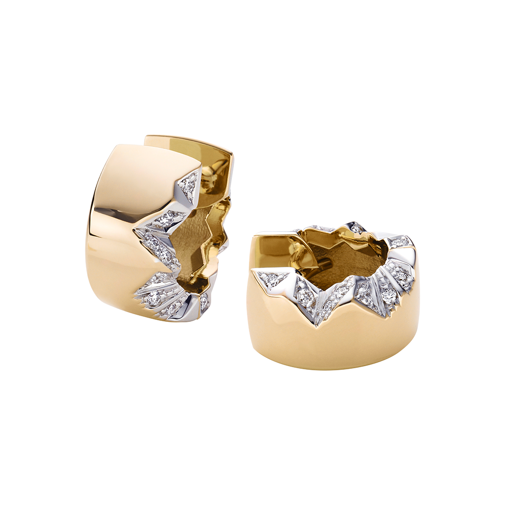 Schmuckwerk Alpenring Klappcreolen gerundet Alpenring GO1475-GG bei Juwelier am Schloss in Schwetzingen Baden-Württemberg